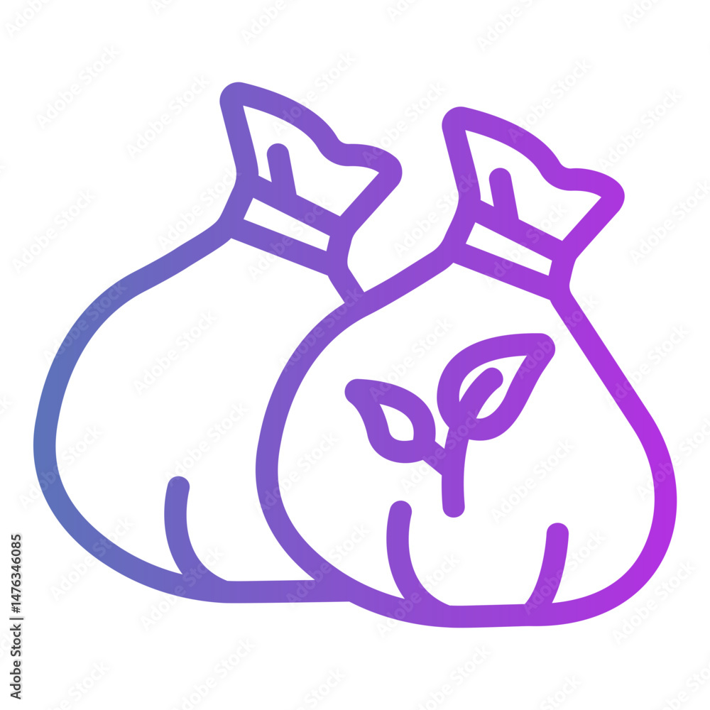 Obraz premium garbage bag Gradient icon