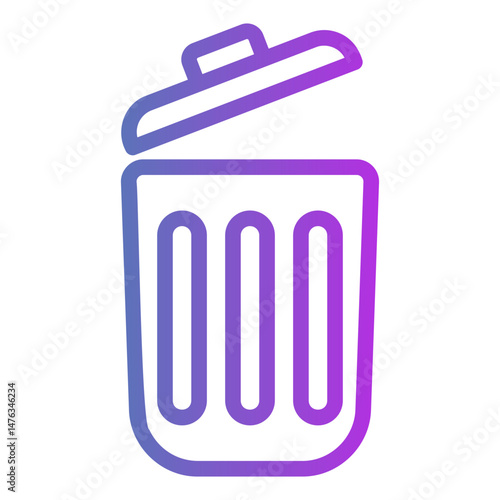 trash bin Gradient icon
