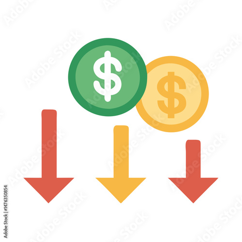 Stylish Currency Devaluation Icon for Economics