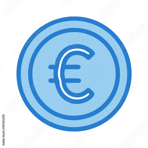  Euro Sign Icon Indicating Currency and Finance