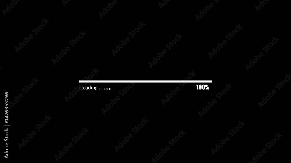 custom made wallpaper toronto digital0-100% Percent loading bar animation on dark background.