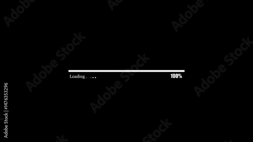 Wallpaper Mural 0-100% Percent loading bar animation on dark background. Torontodigital.ca