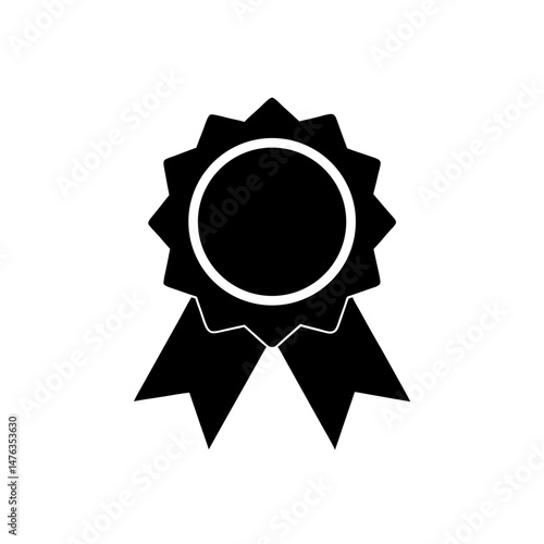 certificate ribbon badge icon vector illustration