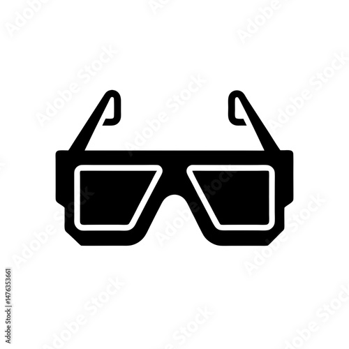 augmented reality glasses icon vector illustration