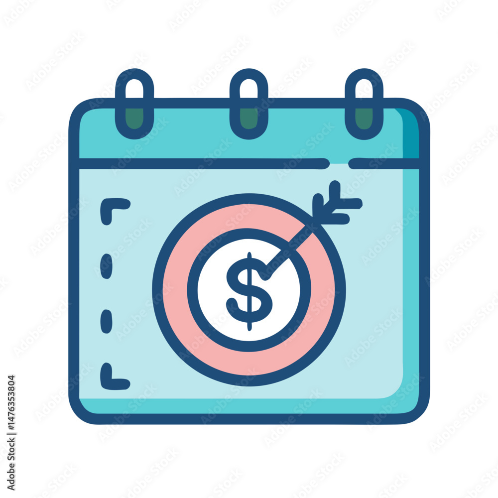 Stylish Financial Goals Tracker Icon for Success Stylish Financial Goals Tracker Icon for Success