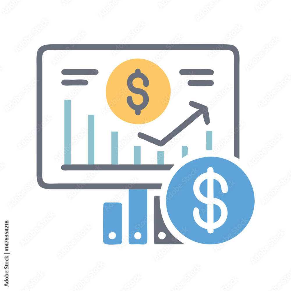 Obraz premium Financial Tracker Icon for Monitoring