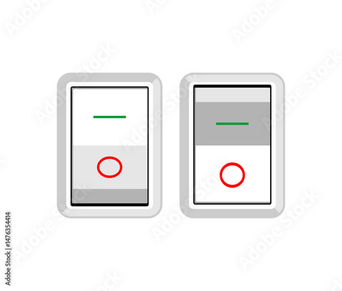 light switches on off vector illustration