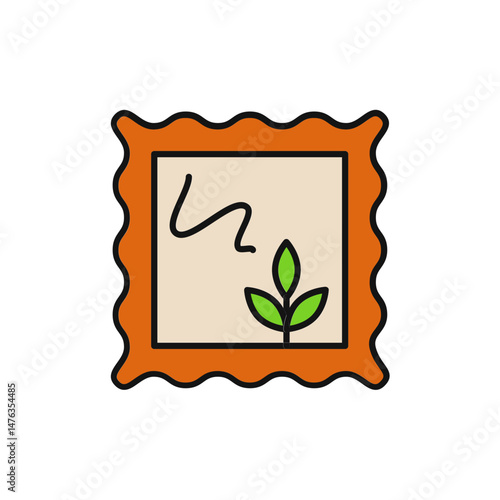 Moss Art Installation Icon for Eco-Friendly Decor.