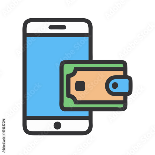  Mobile Wallet Icon for Secure Financial Transactions