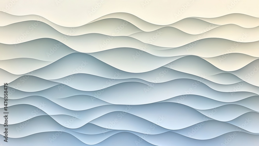 Obraz premium Abstract layered wavy mountain range