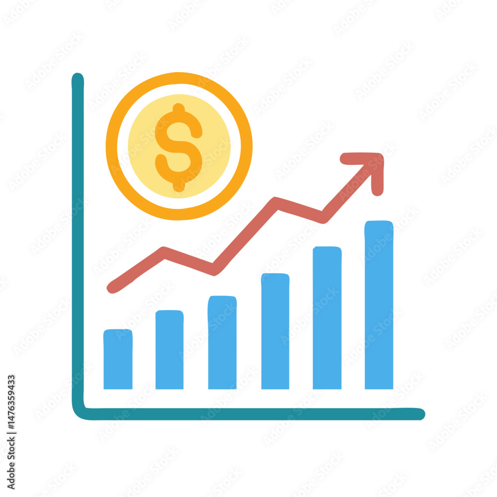 Financial Icon for Revenue Forecasting Financial Icon for Revenue Forecasting
