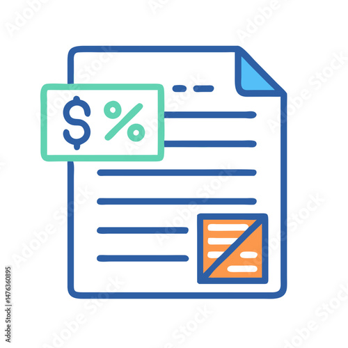  Financial Icon for Tax Form Management
