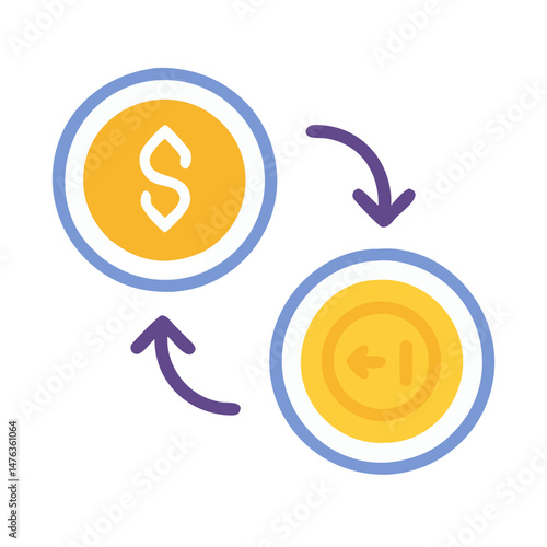  Financial Icon for Token Exchange Systems