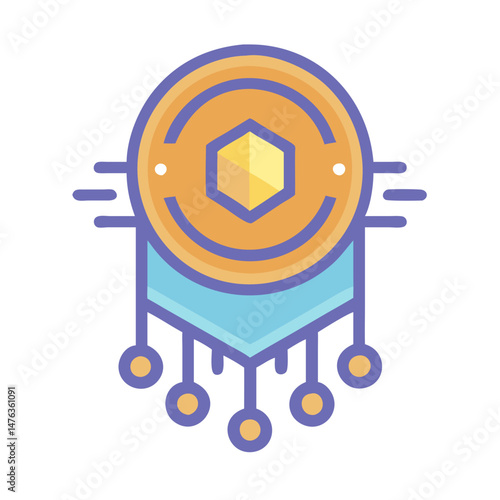 Financial Icon for Tokenized Asset Management