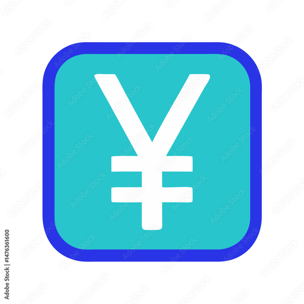 Financial Icon for Yen Currency Sign Financial Icon for Yen Currency Sign