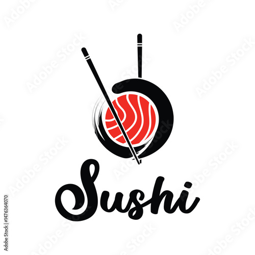 sushi logo design concept idea for restaurant, icon vector template