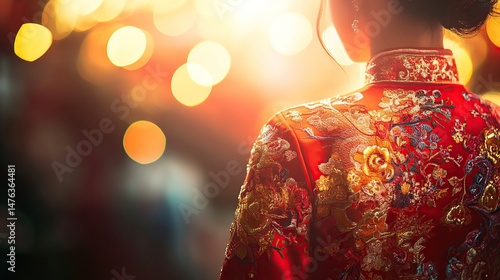 Elegant Woman in Traditional Chinese Dress