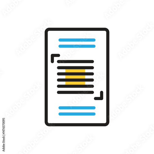 Multi color icon for sentence