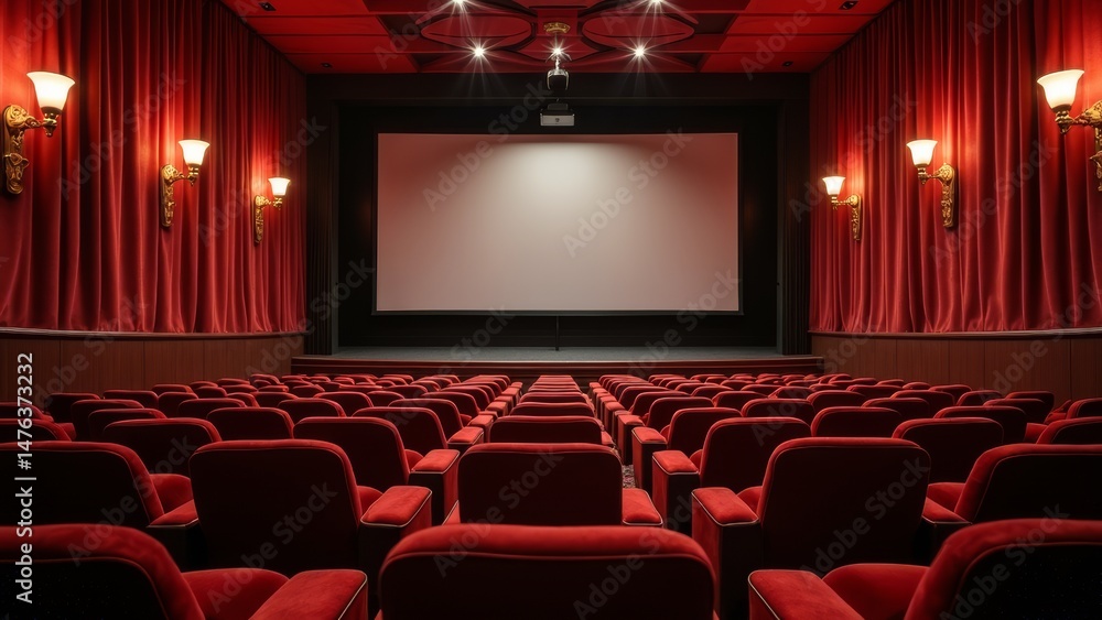 Obraz premium Retro style indoor cinema