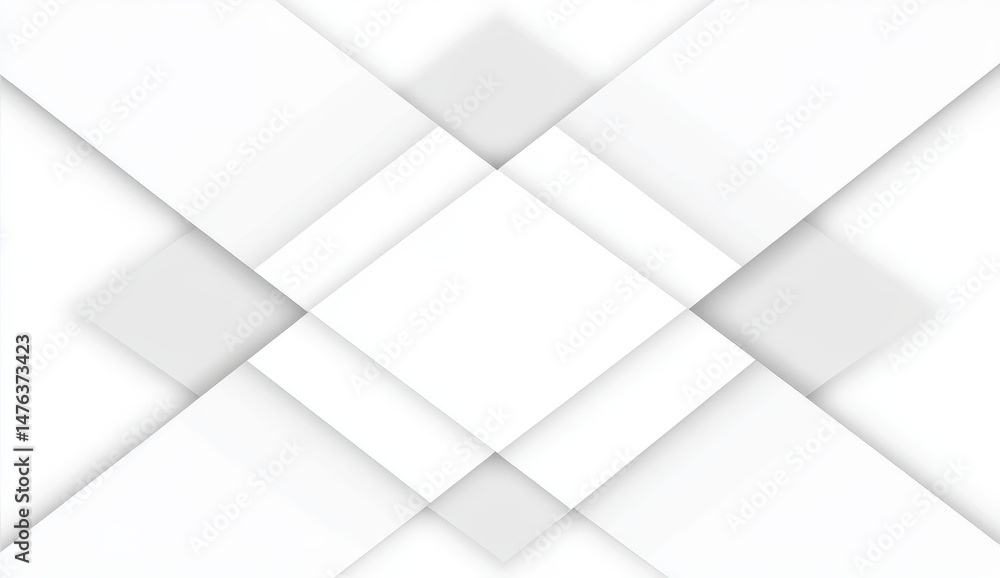 Obraz premium Abstract geometric pattern. Intersecting planes create a modern, minimalist design. Light gray and white hues evoke clean lines and a sense of spaciousness