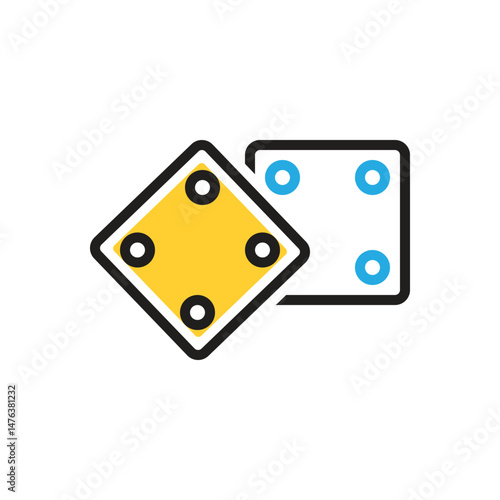 Multi color icon for chance