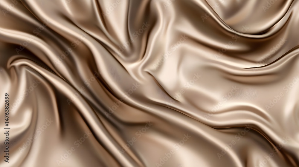 Fototapeta premium Luxurious, flowing fabric draped in elegant folds.