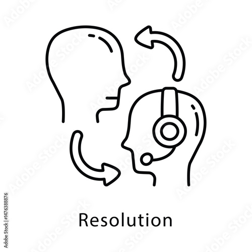 Resolution Vector Outline Style Icon. Eps 10 File