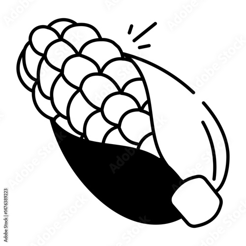 An icon of corncob designed in hand drawn style
