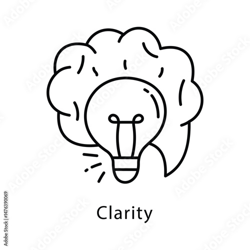 Clarity Vector Outline Style Icon. Eps 10 File