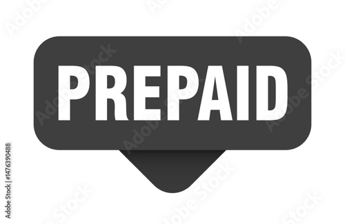 prepaid sticker. prepaid sign on transparent background