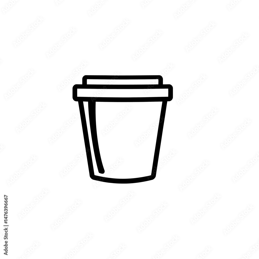Simple Line Art Coffee Cup Icon Design Minimalist Black White Beverage Container Graphic Resource Illustration Outline Drawing Vector Image for Branding and Website Design Template mug hot cold cafe Simple Line Art Coffee Cup Icon Design Minimalist Black White Beverage Container Graphic Resource Illustration Outline Drawing Vector Image for Branding and Website Design Template mug hot cold cafe