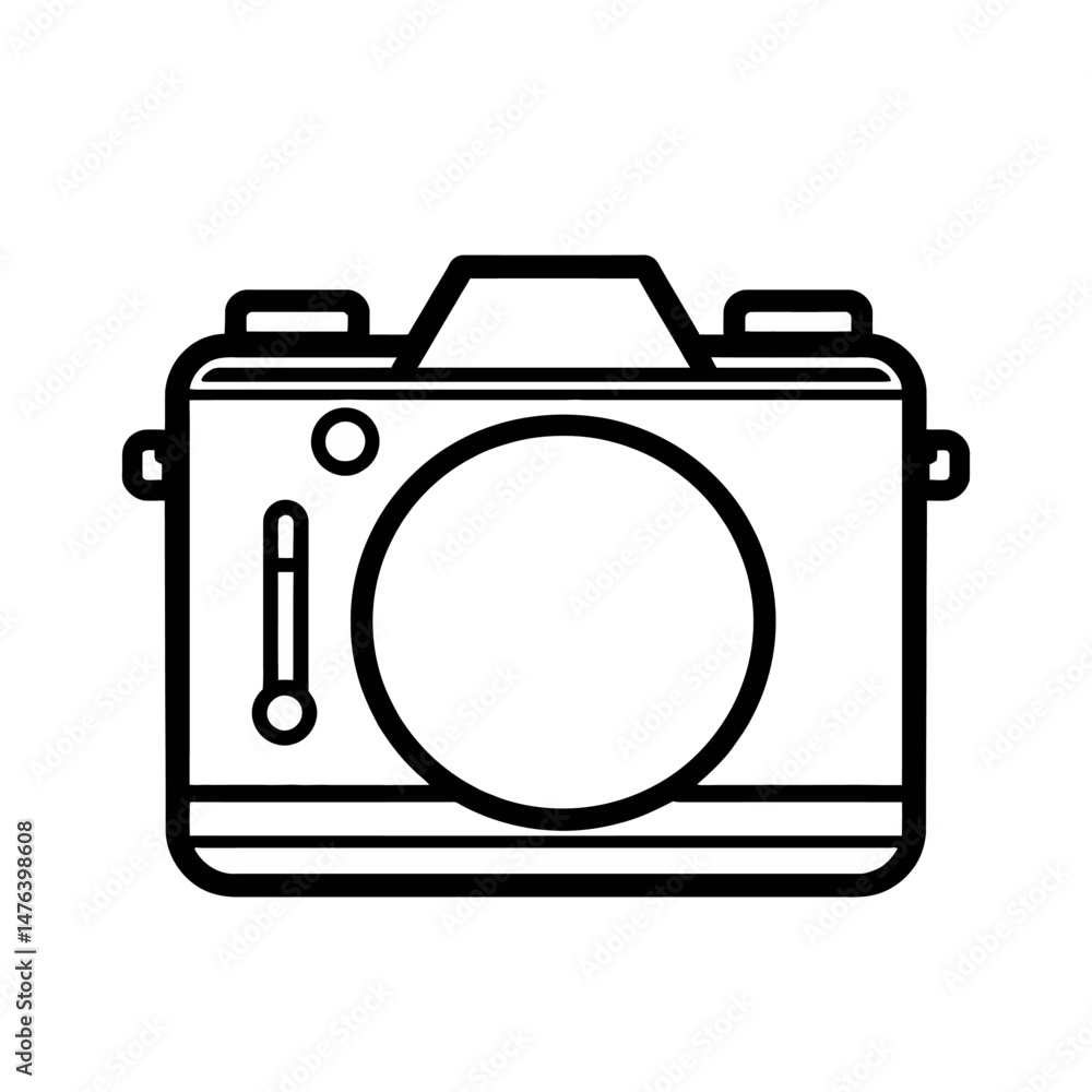 Simple Line Drawing Modern Camera Icon Digital Photography Equipment Minimalist Graphic Design Element Clean Vector Illustration Black and White Photography Tool Image Instant Camera Device Stylish Simple Line Drawing Modern Camera Icon Digital Photography Equipment Minimalist Graphic Design Element Clean Vector Illustration Black and White Photography Tool Image Instant Camera Device Stylish