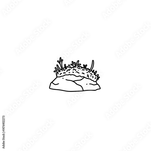 icon cow dung in grass