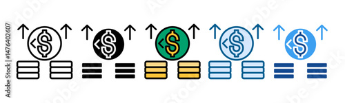 Hyperinflation Icon Set Multiple Style Collection