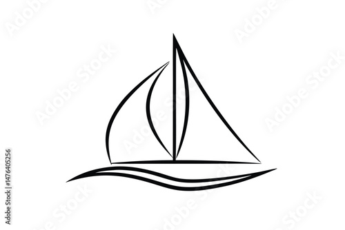 A vector illustration shows a classic sailing ship with sails billowing on the sea, an icon of nautical travel and adventure