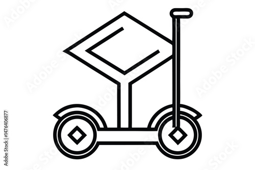 Segway Logo in Simple Geometric Vector Illustration Style
