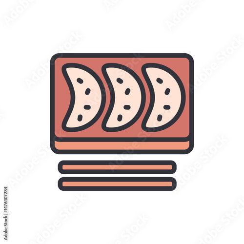 Appetizing Dumplings Arranged Neatly On A Tray Ready To Be Served