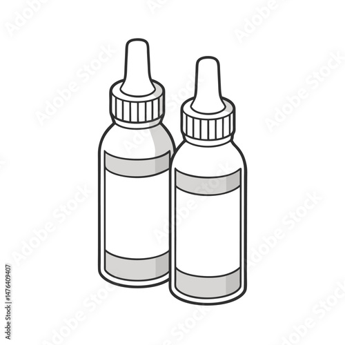  Beautiful bottle vector art illustration white background