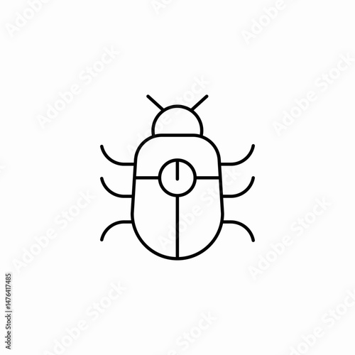 bug insect icon sign vector