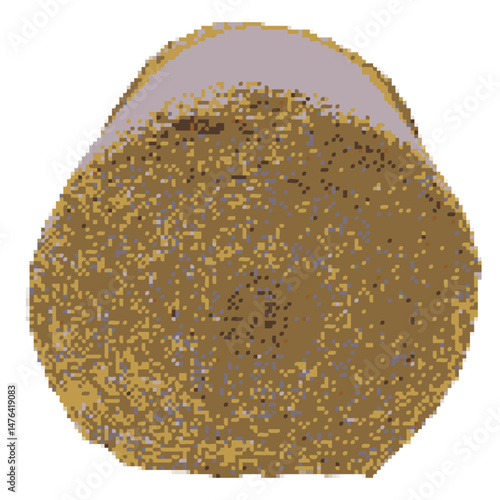 Round hay bale pixel art