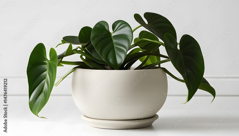 Heart-Shaped Philodendron Leaves in Elegant Pot Heart-Shaped Philodendron Leaves in Elegant Pot