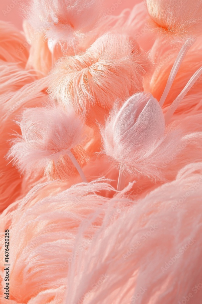 Dreamy coral feathers close up abstract background texture studio shot for gentle romantic themes and designs Dreamy coral feathers close up abstract background texture studio shot for gentle romantic themes and designs