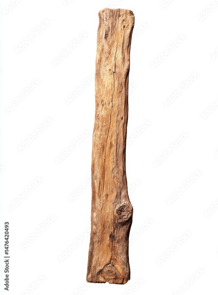 Naklejka premium Long, rustic wooden log