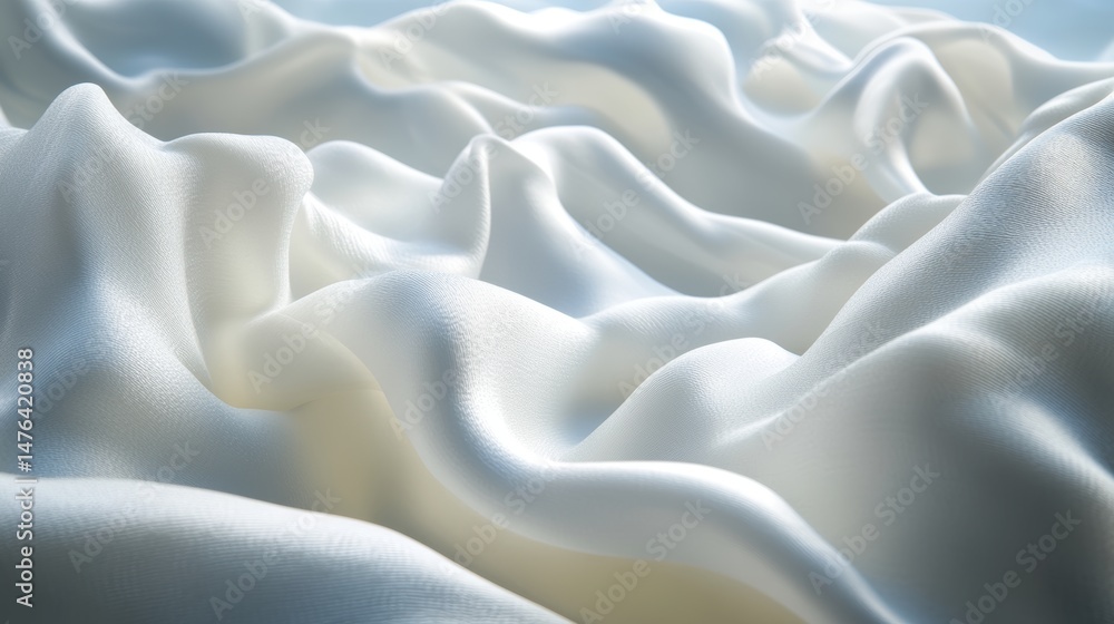 Obraz premium Fluid Dynamic Waves Abstract Background In Gentle Monochrome Color Palette With Delicate Shapes