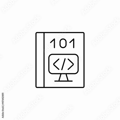 coding book icon sign vector