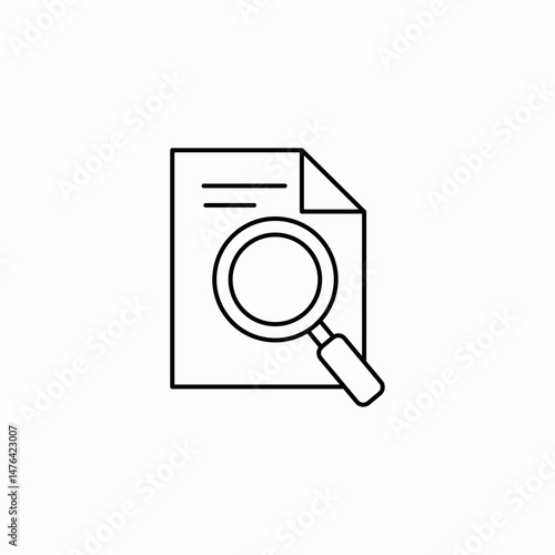 document magnifier search icon sign vector