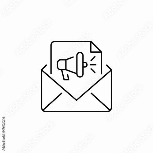 email marketing megaphone icon sign vector
