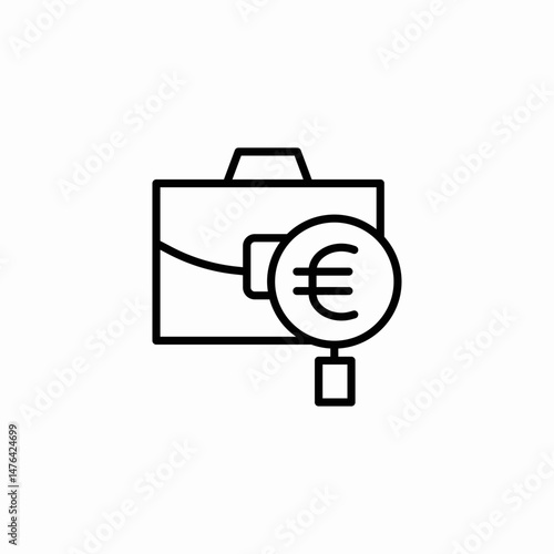 euro case icon sign vector