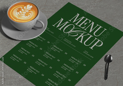 Food Menu Coffee Mockup