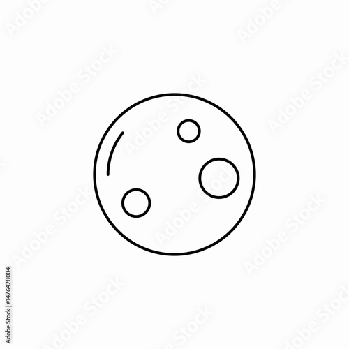 full moon night icon sign vector